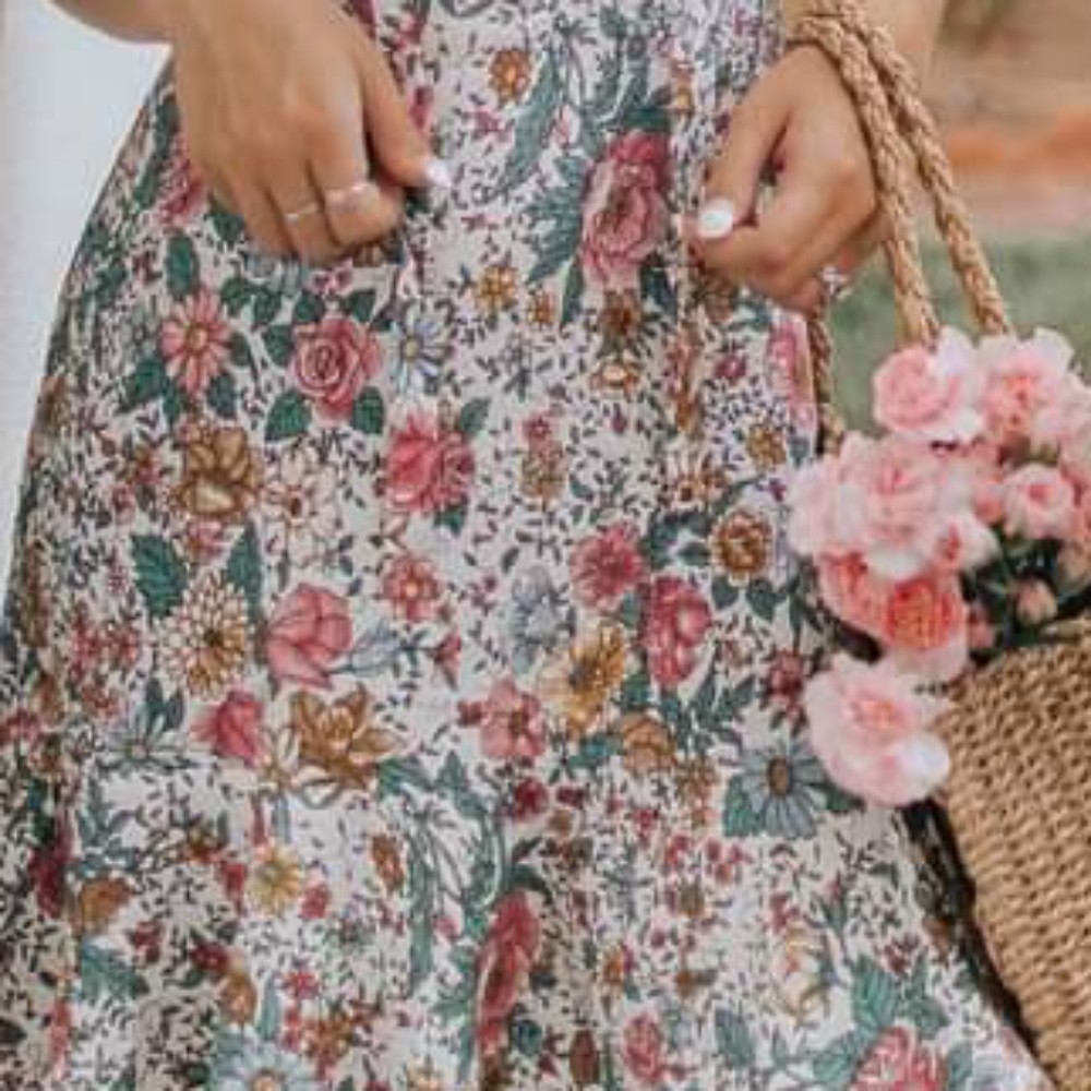 AUGUSTE THE LABEL Spring Rose Wylde Floral High Waisted Maxi Skirt - Picture 12 of 16